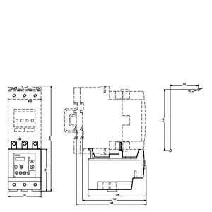 Siemens 3RU5146-4HB0 Relé de sobrecarga 80 100 A Tamanho S3 Classe 10 Relé de tensão selado