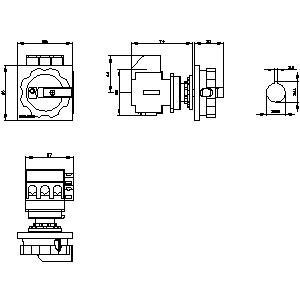 Siemens 3LD2154-1TP51 Dispositivos básicos de desconexão de interruptores para soluções de economia de energia