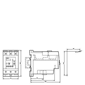Siemens 3RU5146-4KB1 Relé de sobrecarga 80 100 A Tamanho S3 Carga de contato para proteção do motor
