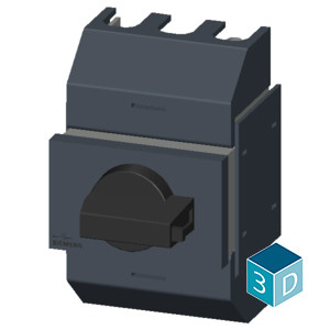 Siemens 3KD0232-2KG20-3 Interruptor de desconexão de eixo com operação frontal 3 pólos Ti-cinza