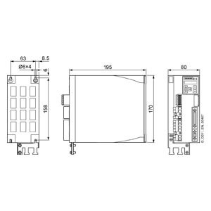 Siemens SINAMICS V90 Conversor LI 200 V PROFINET FSC 0,75 kW motorista 6SL3210-5FB10-8UF0