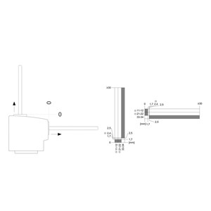 Siemens 3SE5322-0SB21 Comutador de posição de plástico com fio M20 x 1 5 e fechadura de solenoide
