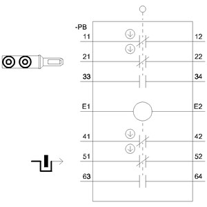 Siemens 3SE5322-0SB21 Comutador de posição de plástico com fio M20 x 1 5 e fechadura de solenoide