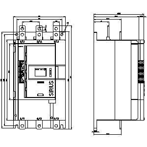 Siemens 3RW5144-1XC14 SIRIUS Soft Starter Tamanho 4 Output Análogo Terminal de tipo parafuso