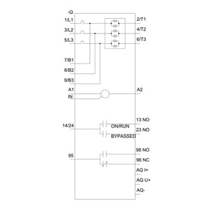 Siemens 3RW5144-1XC14 SIRIUS Soft Starter Tamanho 4 Output Análogo Terminal de tipo parafuso