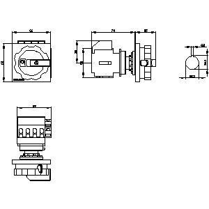 Siemens 3LD2054-1TP53 Dispositivos básicos de desconexão de interruptores para controlo de energia industrial