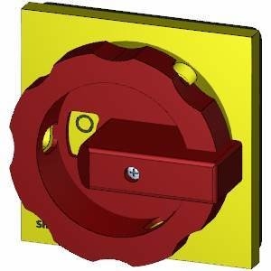 Instalação frontal 3LD9284-3B Mecanismo de operação rotativo com interruptor selector vermelho/amarelo