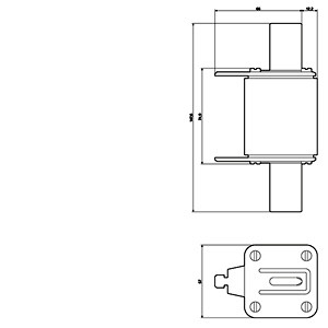 3NA3360 LV HRC Fuse Link GL/GG com agarrador e indicador frontal Tamanho 3 AC 500V/DC 440V