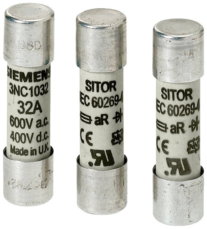 3NC1003 3A 600VAC/700VDC aR 10X38mm SITOR Fusão cilíndrica de ligação de segurança