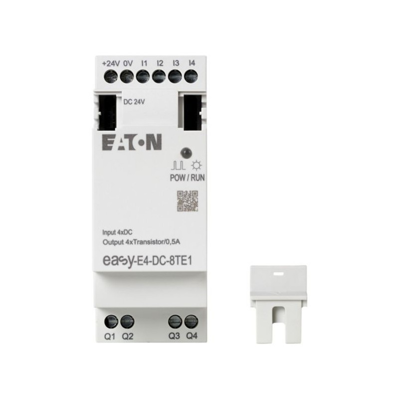 EASY-E4-DC-8TE1 Fonte de alimentação de corrente contínua de 24 V 4DI4DO Terminal de parafuso com fácil instalação