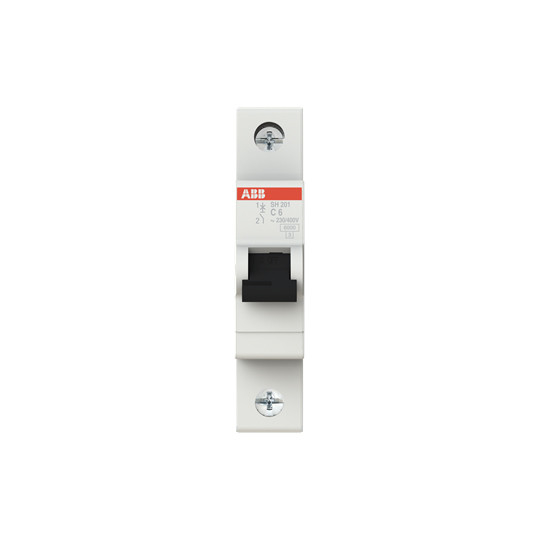 MCB SH201-C6 Interruptor de circuito em miniatura 1P C 6 A Adequado para várias aplicações