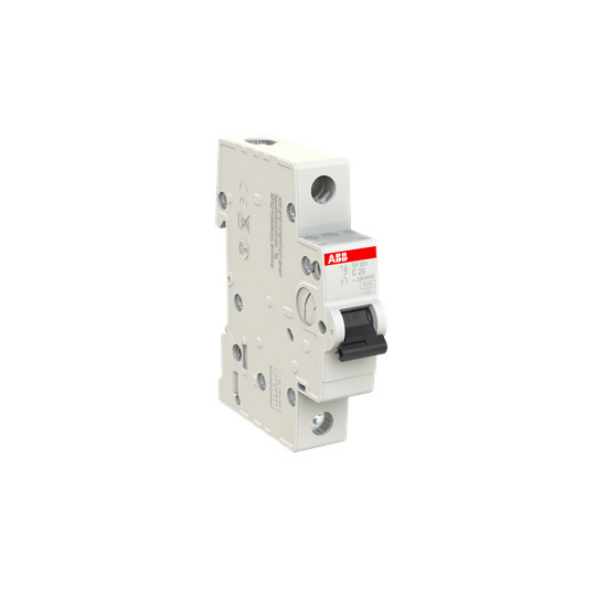 Frequência nominal Hz 50 MCB SH201-C25 Interruptor de circuito em miniatura Número de pólo 1 C 25 A