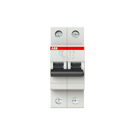MCB SH201-C10NA Interruptor de circuito em miniatura 1 NP C 10 A com frequência nominal de 50 Hz