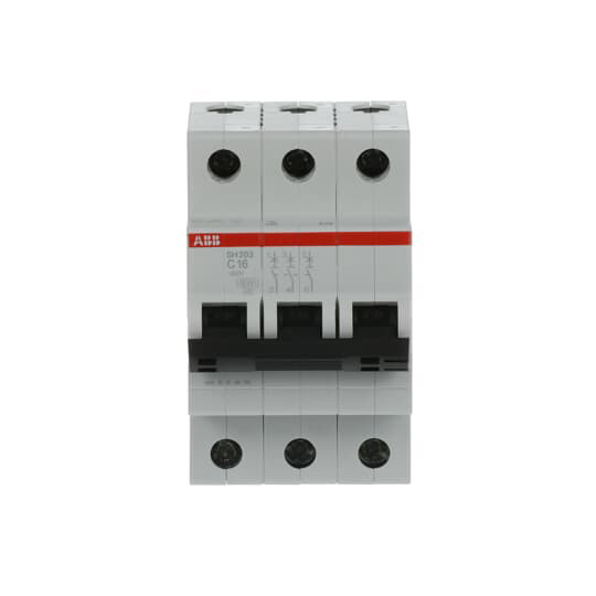 MCB SH203-C16 Interruptor de circuito em miniatura Número de pólo 3 16 A Frequência nominal Hz 50