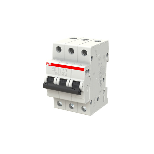 220V MCB SH203-C25 Interruptor de circuito em miniatura 3P C 25A Voltagem nominal 220V BCD Curva C