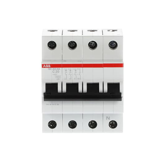 3 NP C 20A Capacidade de ruptura MCB SH203-C20NA Interruptor de circuito em miniatura para industrial