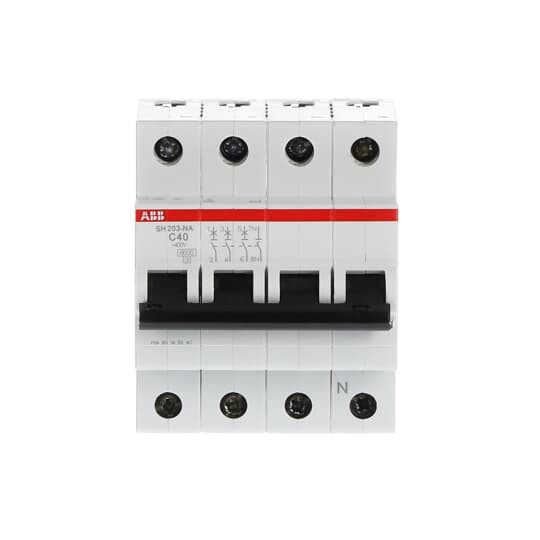 MCB SH203-C40NA Interruptor de circuito em miniatura 3 NP C Frequência nominal Hz 50 40A Corrente nominal