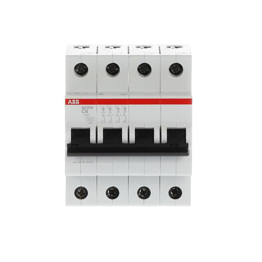 MCB SH204-C6 Interruptor de circuito em miniatura 4P C 6A Corrente nominal 20A Voltagem nominal 220V