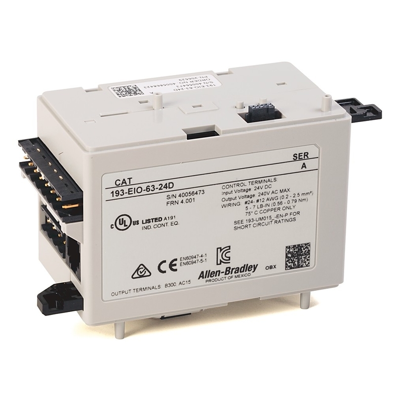 193-EIO-63-24D Módulo eletrónico de controlo de entrada/saída 6 In / 3 Out 24V DC ab A-B para controlo