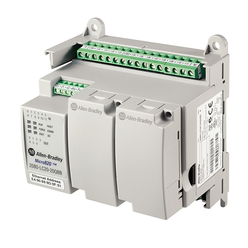 2080-LC20-20QBBK Interface de comunicação Outro Micro820 20 I/O ENet/IP Controlador CC