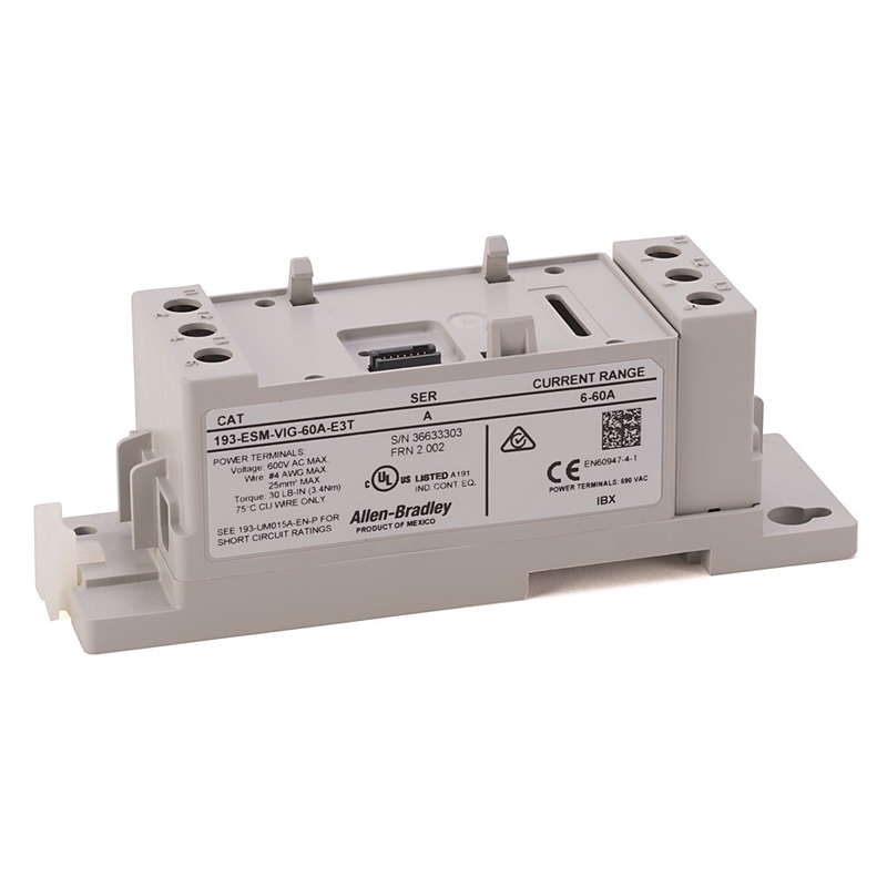 Painel com terminais de condutores de energia do lado da linha e da carga para o 193-ESM-VIG-60A-E3T