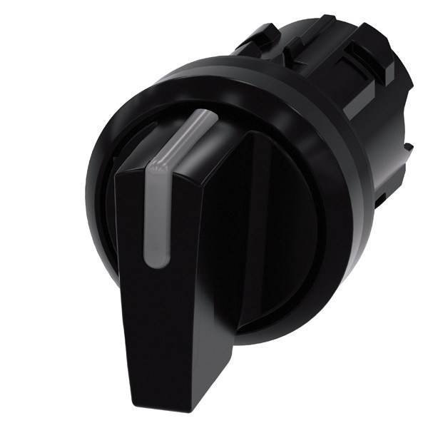 3SU1002-2BL10-0AA0 SIRIUS ACT Selector Switch Preto de plástico de manobra curta 3 posições