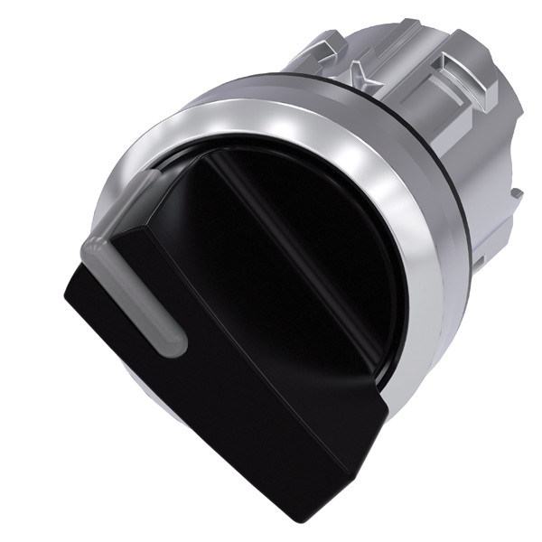 3SU1052-2BF10-0AA0 Metal Brilhante Manôvel curto 2 posições Mantido Preto SIRIUS ACT Selector Switch