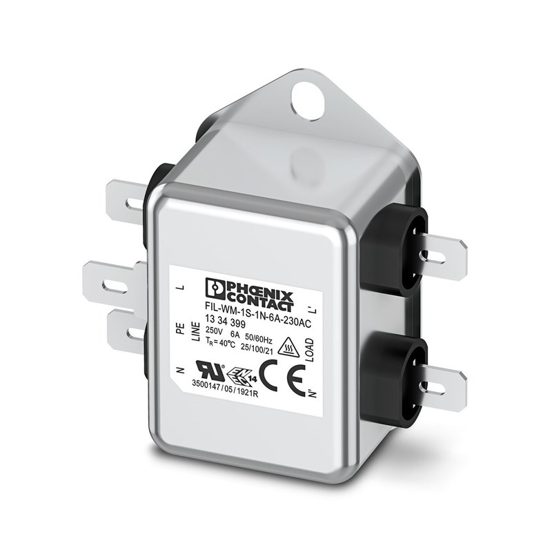 230AC Filtro EMC FIL-WM-1S-1N-6A-50 Hz 60 Hz Voltagem nominal AC Frequência nominal do centro