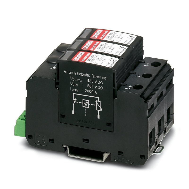 2 Pólo 2800627 VAL-MS 1000DC-PV/2 V-FM Protector contra sobretensões de tipo 2 para o máximo desempenho