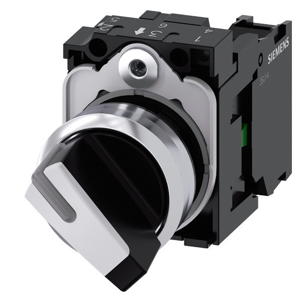 2 Posições Selector de Seleção de Metal Brilhante Desligado para SIRIUS ACT 3SU1150-2BF60-1BA0