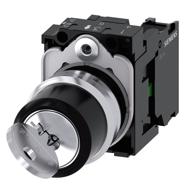 2 Posições Metal Brilhante RONIS Mantido SIRIUS ACT Unidade Completa Kew Switch 3SU1150-4BF11-1BA0