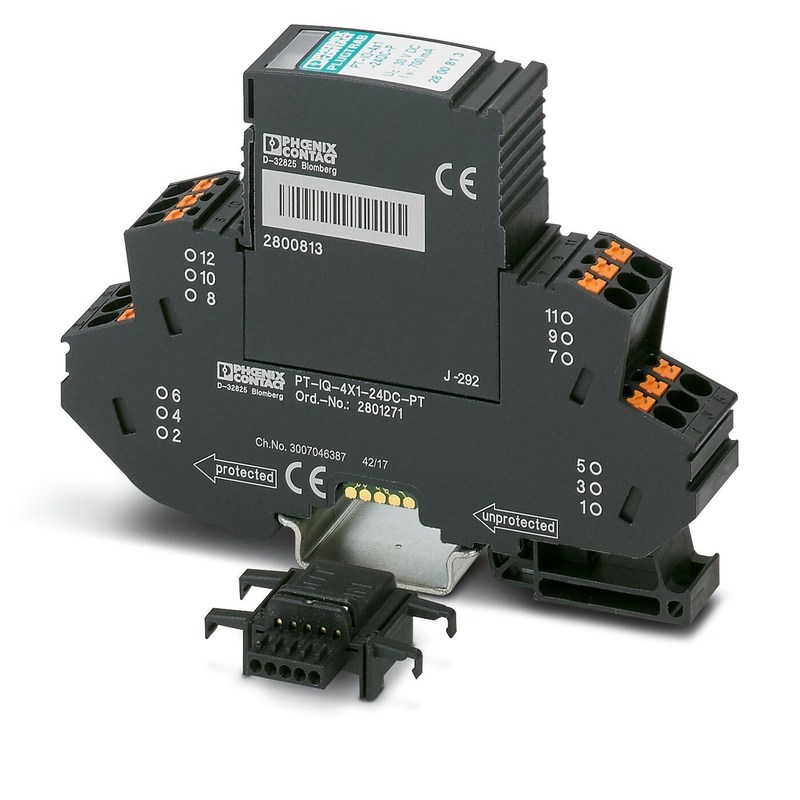 Protector contra sobretensões PT-IQ-4X1-24DC-PT para sistemas PT