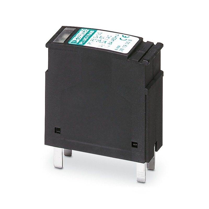 2819008 PT PE/S 1X2-24-ST Conector protetor contra sobretensões com 2 polos e tensão nominal de 24 V AC