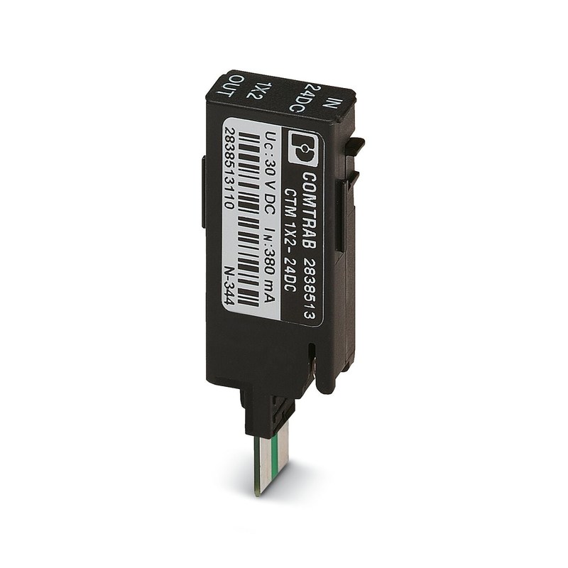 2838500 CTM 1X2- 24DC Plug Protector de sobretensão para 24 V de tensão nominal de corrente contínua e 1 polo