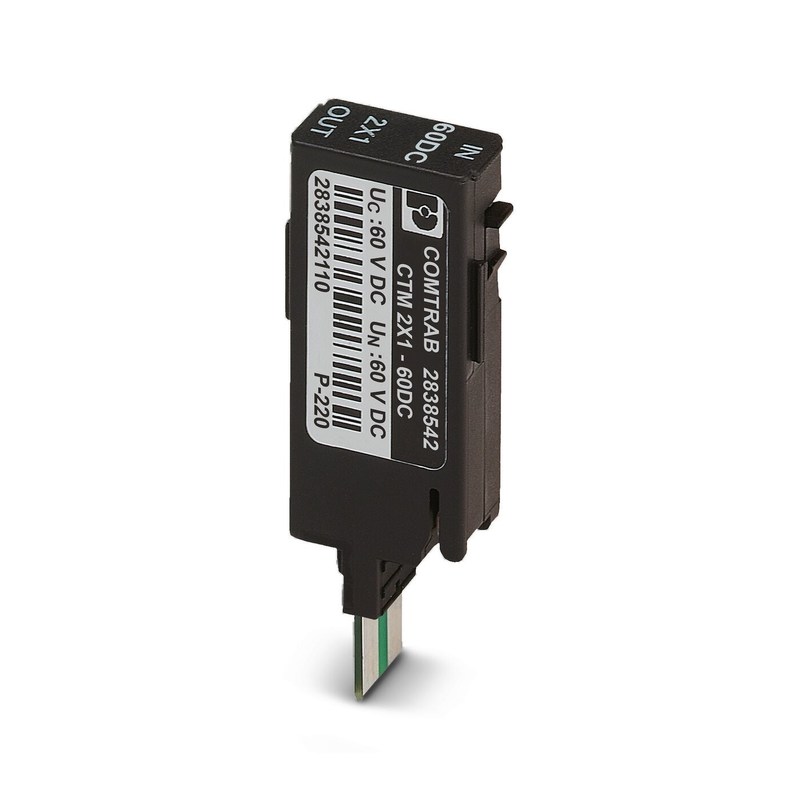 Tecnologia avançada 2838542 CTM 2X1- 60DC Plug Protector de sobretensão com 1 pólo e 60 V DC