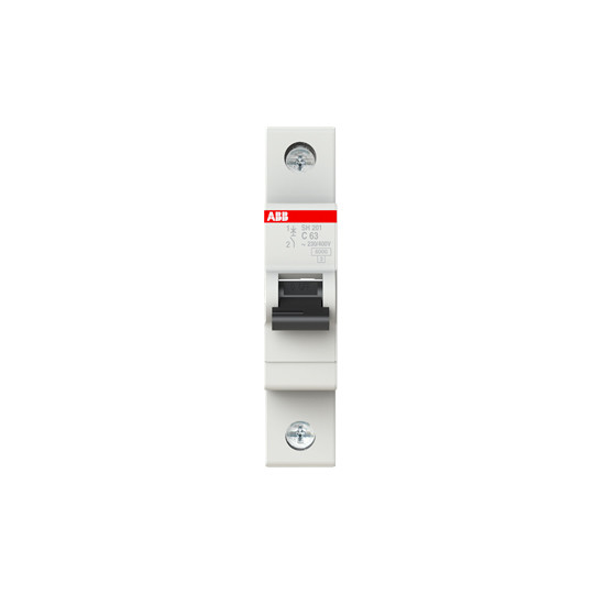 BCD Curva C MCB SH201-C63 Interruptor de circuito em miniatura 1P 63 A Capacidade de ruptura