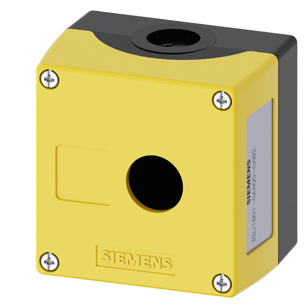 PLC 3SU1801-0AA00-0AB2 22 mm Parte superior redonda Caixa amarela para dispositivos de comando 22 mm