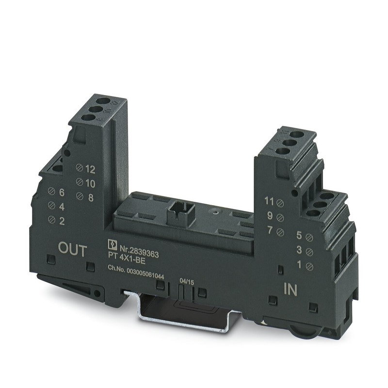 1 Pólo 2839363 PT 4X1-BES Protector de surto Base Voltagem nominal 4X1-BE