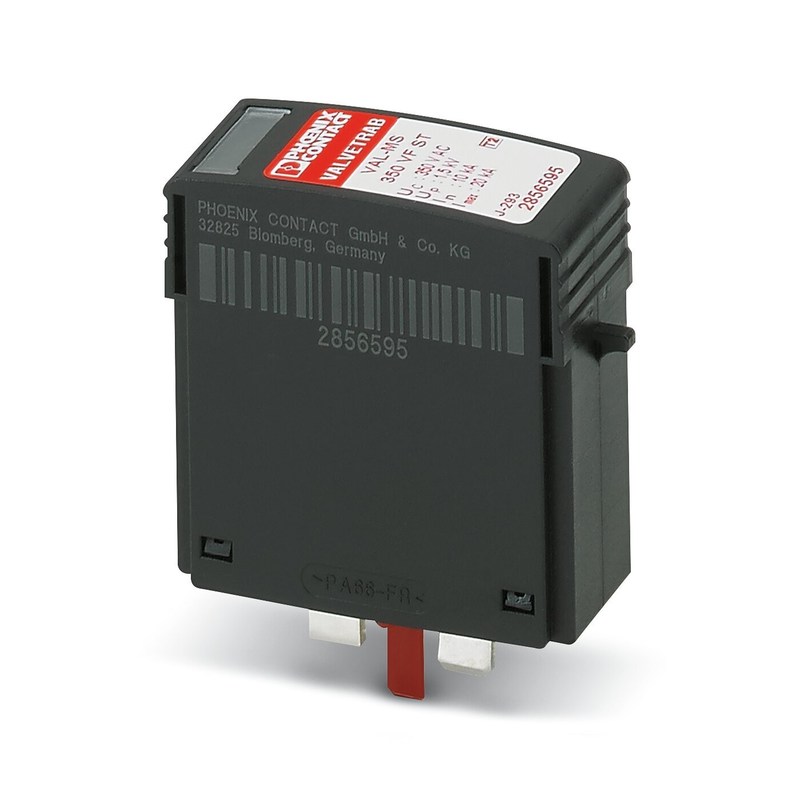 Voltagem nominal AC de 350 V 2856595 VAL-MS 350 VF ST Protector contra sobretensões de tipo 2 com 2 polos