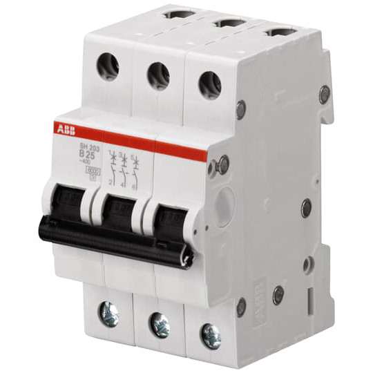 MCB SH203-B63 Interruptor de circuito em miniatura Número de pólo 3 B 63A Frequência nominal Hz 50