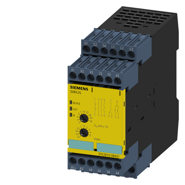 PLC 3TK2810-0BA01 Asegure sua máquina com monitoramento de parada e terminal de parafuso