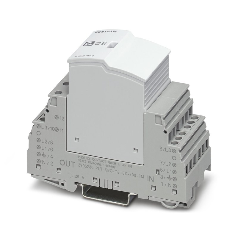 5V AC... 250V AC 125V DC 200mA DC 2905348 VAL-SEC-T2-1S-175-FM Protector contra sobretensões de tipo 2