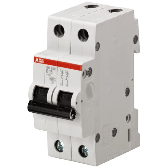 SH202-B16 Interruptor de circuito em miniatura 2P B 16 A Frequência de 50 Hz