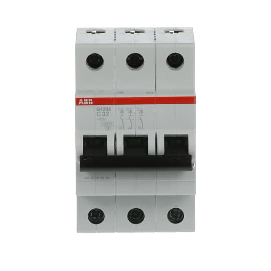 MCB SH203-C32 Interruptor de circuito em miniatura 3P C 32A Tensão nominal 220