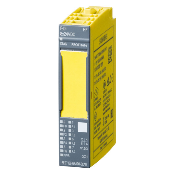 PLC 6ES7136-6BA01-0CA0 F-DI HF 8x24VDC Módulo eletrónico para monitorização precisa