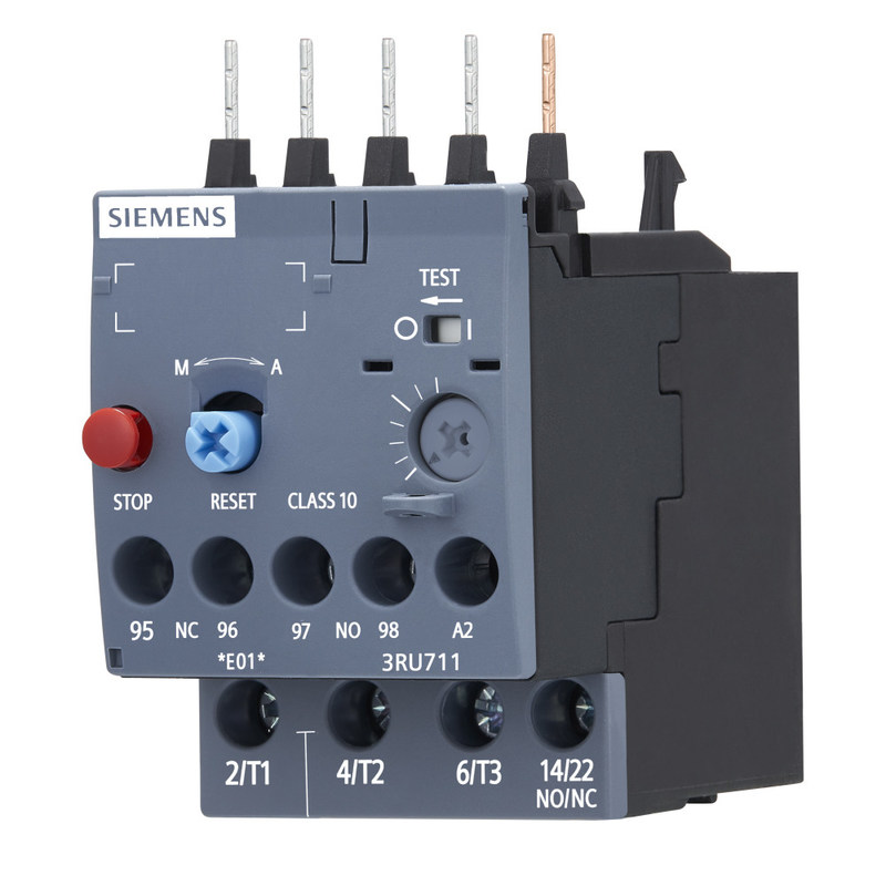Contato Carga 3RU7 tamanho S00 Relé de sobrecarga PLC 3RU7116-0HB0 para aplicação PROTECTIVA