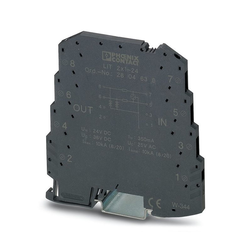 Voltagem nominal de 24 V CC 2804649 LIT LIT 4X1-24 Phoenix Protector contra correntes de contato e 2 polos