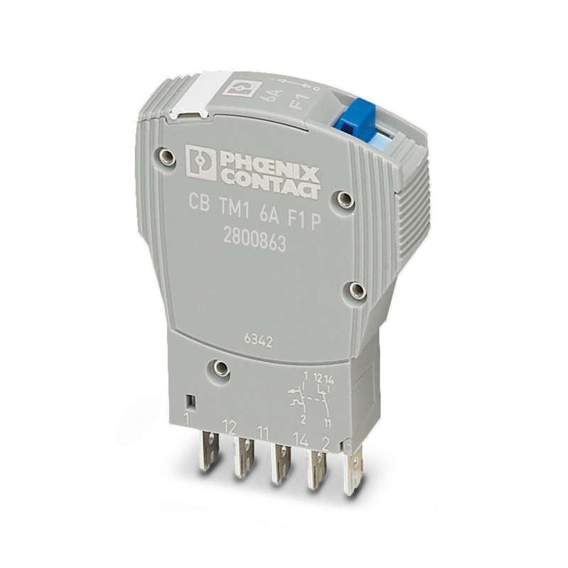 Conexão Phoenix TM1 6A F1 P Dispositivo magnético térmico Disjuntor de circuito 50V DC 5 polos