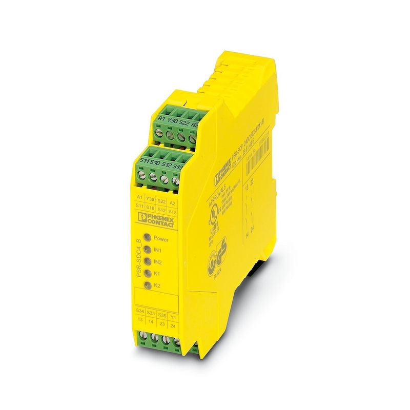 2981486 PSR-SCP-24DC/SDC4/2X1/B Relais de segurança de contacto Phoenix com teoria de relais de tensão