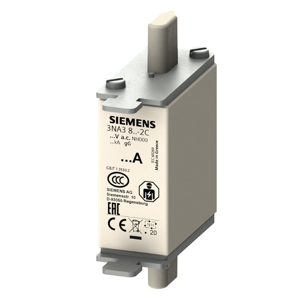PLC 3NA3814-2C LV HRC Fuse Link GL/GG com indicador frontal Tamanho 000 Fácil de instalar